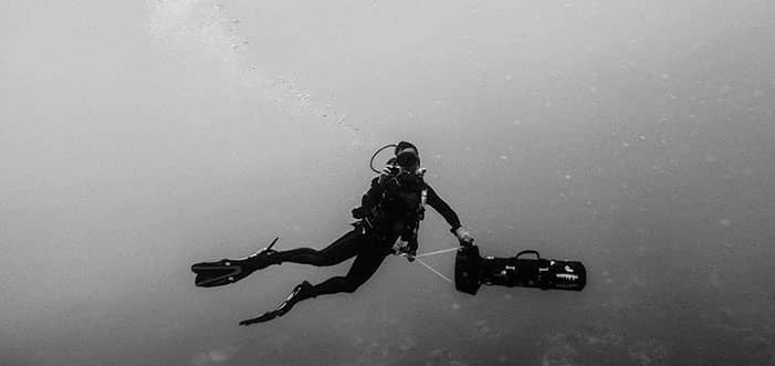 propulsores acuáticos en acción